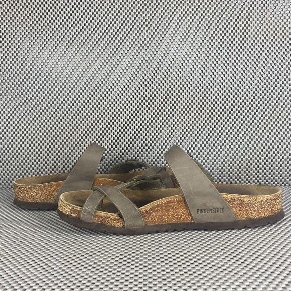 Birkenstock Mayari Adult Sandals 39 L8 M6 Brown Thong Buckle Made In Germany - Picture 4 of 14